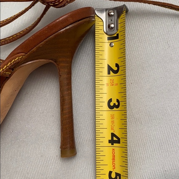 Jimmy Choo cognac tan brown strappy heeled sandals 37 - Picture 12 of 12